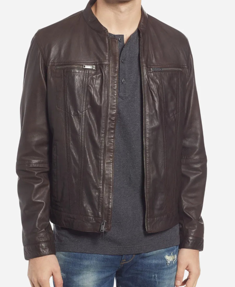 Dwayne Pride NCIS Origins S02 Brown Jacket