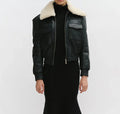 Shearling-Collar-Leather-Jacket