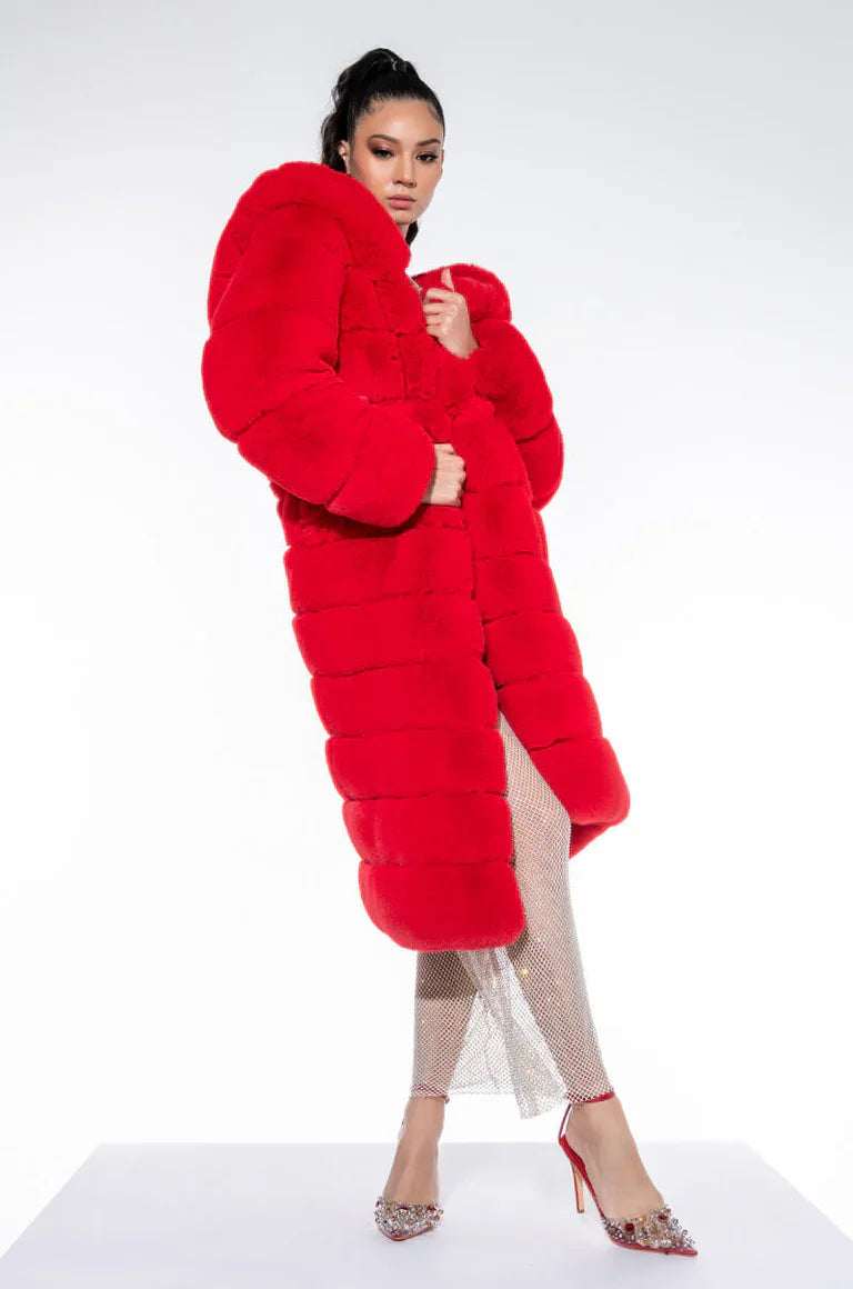 Akira-Red-Faux-Fur-Coat