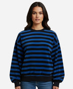 Christa Miller Shrinking S03 Blue Striped Sweatshirt
