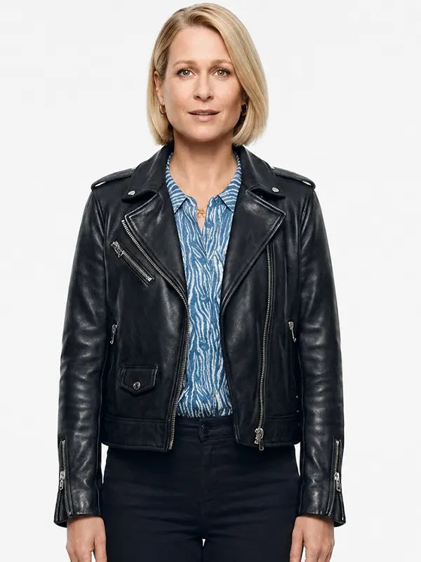 Sian Brooke Trying S05 Black Leather Jacket