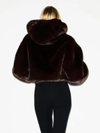 Skims-Brown-Faux-Fur-Zip-Up-Jacket