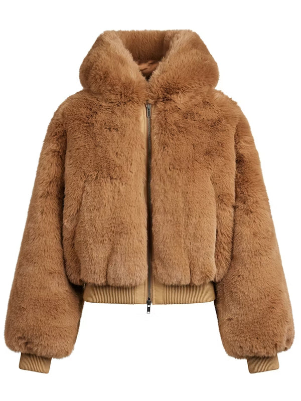 Skims-Faux-Fur-Zip-Up-Jacket-Camel