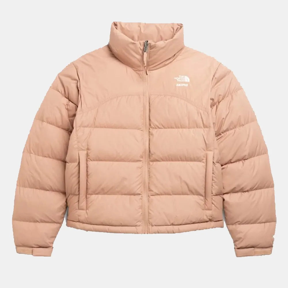Skims-x-The-North-Face-Cream-Puffer-Jacket