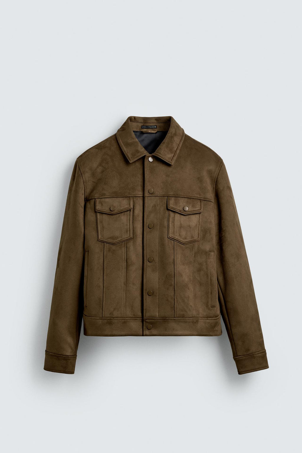 Soft faux suede jacket, classic fit