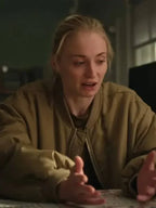 Sophie Turner Steal  New S01 Brown Bomber Jacket