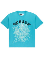 Sp5der-OG-Web-V2-Tee-Cyan