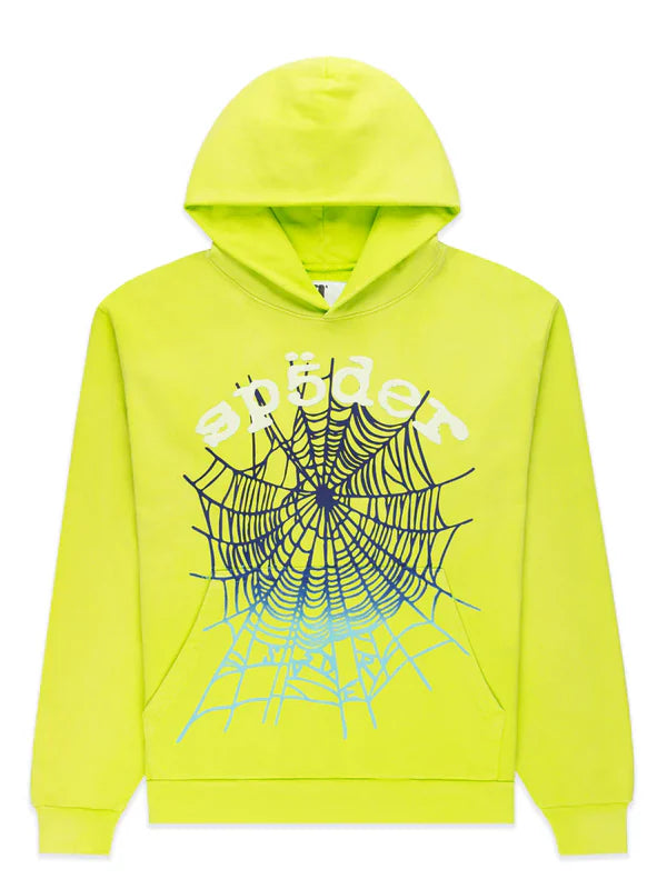 Sp5der-Og-Web-V2-Gradient-Hoodie-Acid-Green