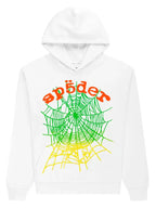Sp5der-Og-Web-V2-Gradient-Hoodie-White