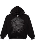 Sp5der-Og-Web-V2-Phantom-Zip-Up-Hoodie-Black