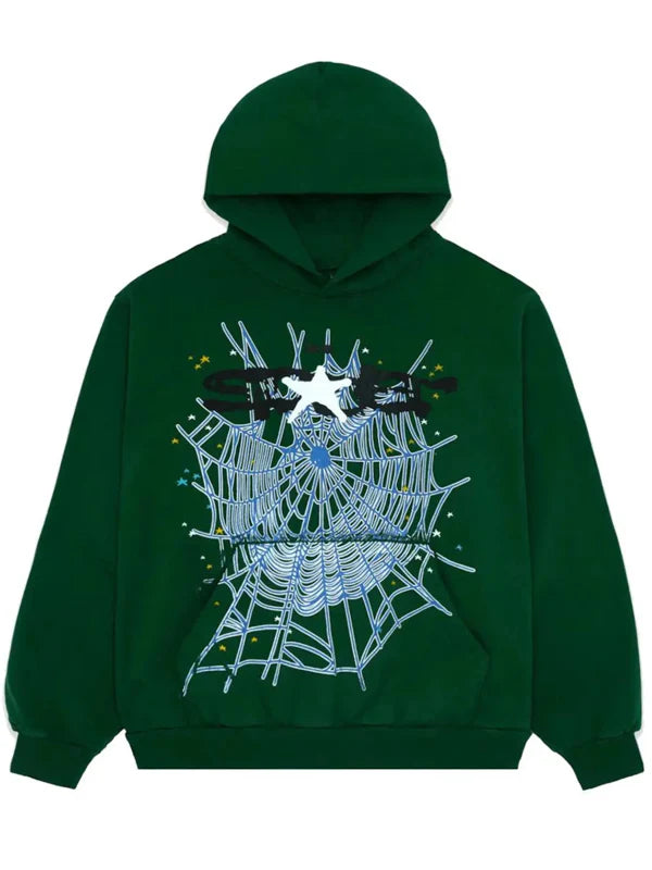 Sp5der-Web-Hoodie-In-Hunter-Green-For-Sale