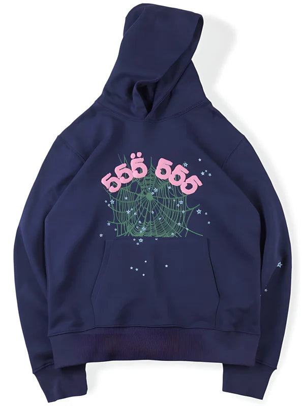 Sp5der-Young-Thug-555555-Hoodie-Navy-Blue