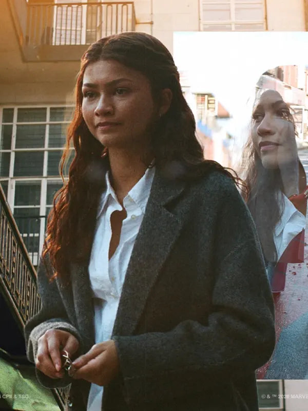 Spider Man Brand New Day 2026 Zendaya Grey Coat
