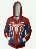 Spider Man Ps4 Blue Red ZIP Hoodie