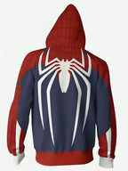 Spider Man Ps4 Blue Red ZIP Hoodie
