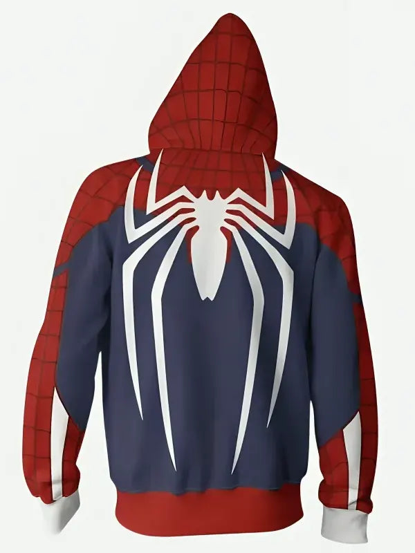 Spider Man Ps4 Blue Red ZIP Hoodie