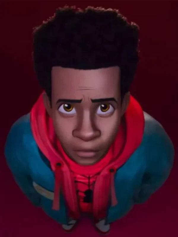 Spiderman Miles Morales Red Hoodie Front