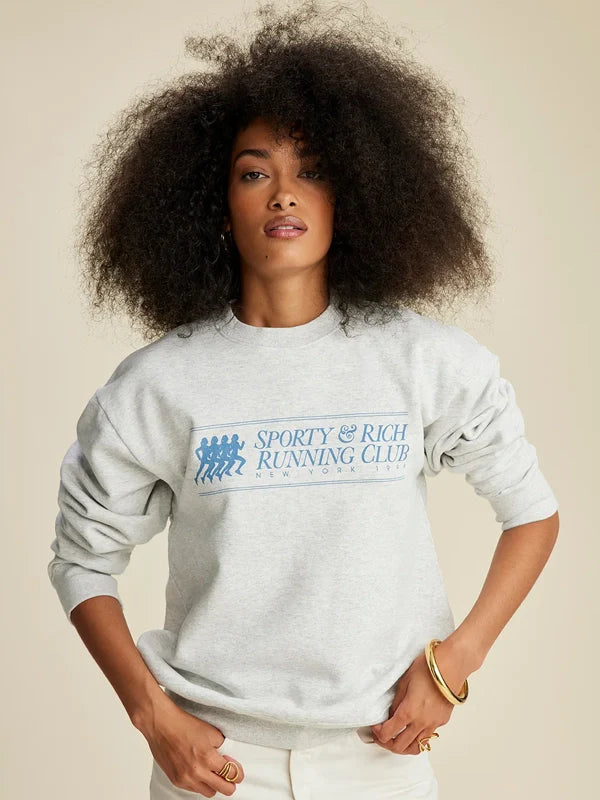 Sporty-And-Rich-Running-Club-Grey-Sweatshirt