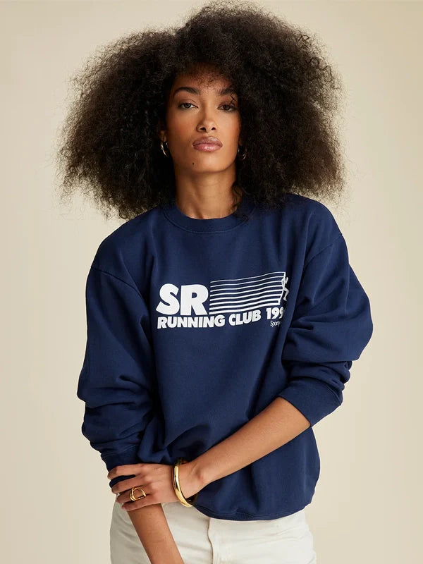 Sporty-And-Rich-Running-Club-Navy-Sweatshirt