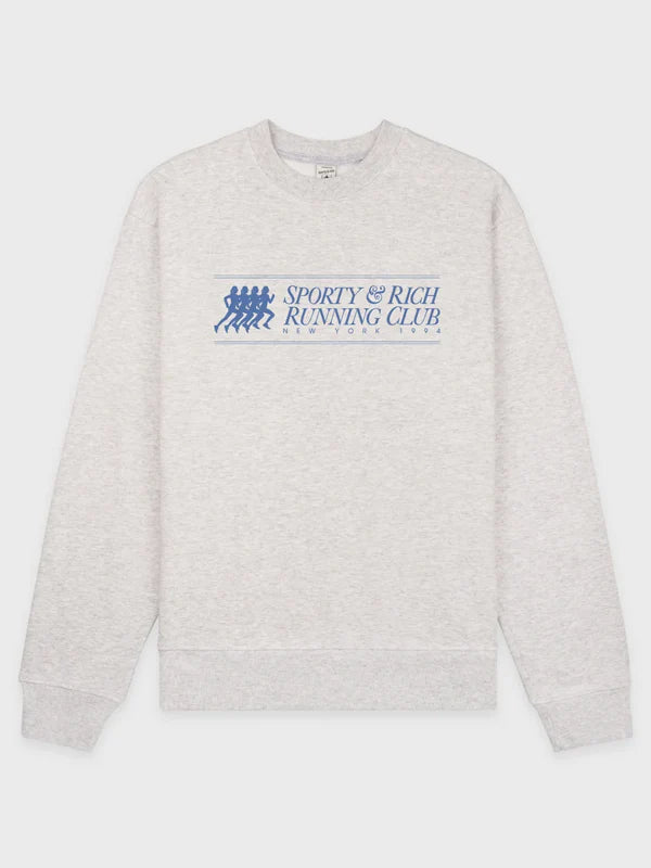 Sporty-And-Rich-Running-Club-Sweatshirt-Grey