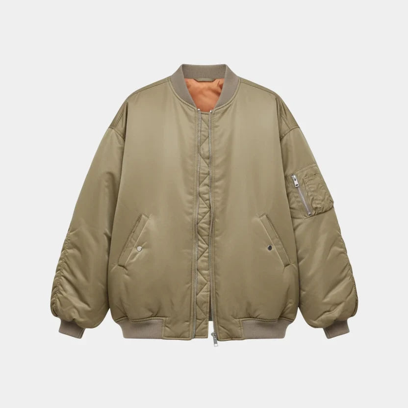 Steal S01 Brown Bomber Jacket
