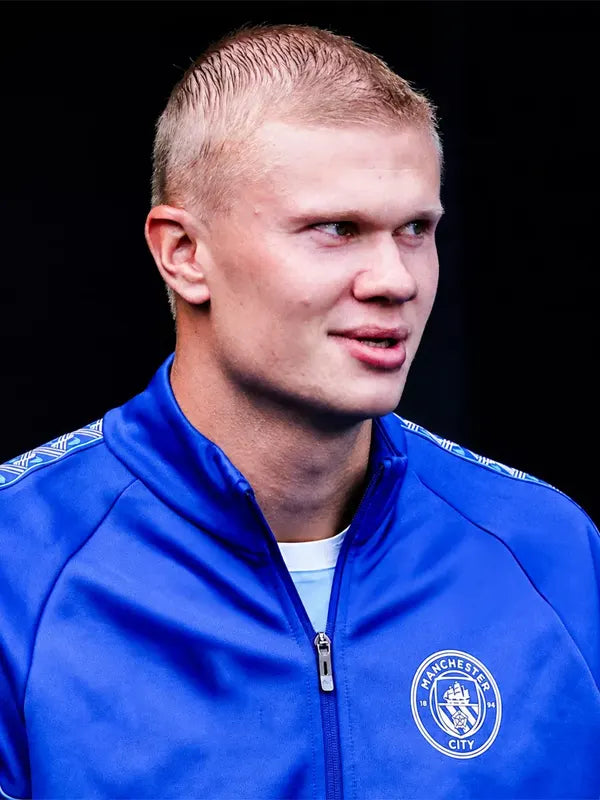Striker Erling Haaland Blue Jacket
