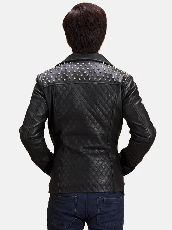 Studded Leather Jacket Mens For Sale
