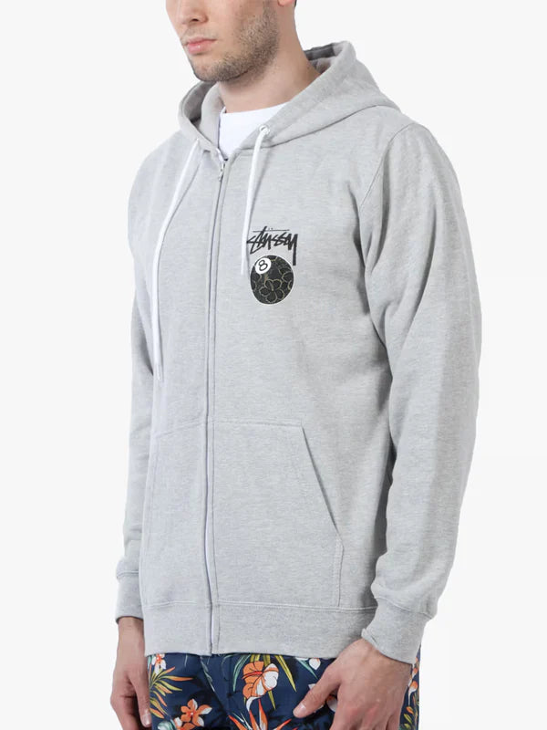 Stussy 8 Ball Hoodie Grey