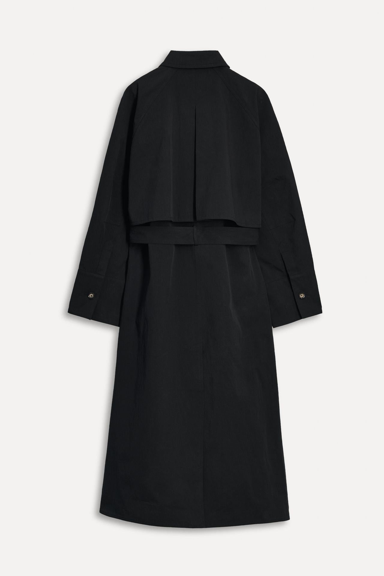 Stylish Zara black cropped trench coat