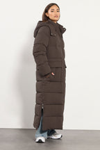 Stylish brown puffer coat
