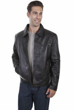 Stylish men's leather jacket