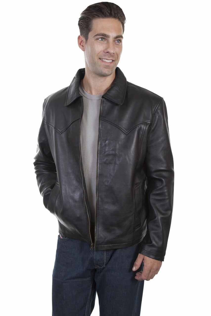 Stylish men's leather jacket
