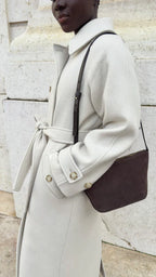 Stylish winter wool overcoat
