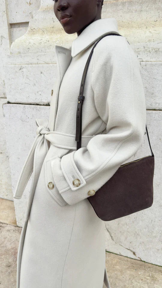 Stylish winter wool overcoat