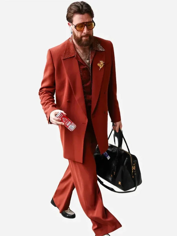 Super-Bowl-LIX-Travis-Kelce-Red-Suit