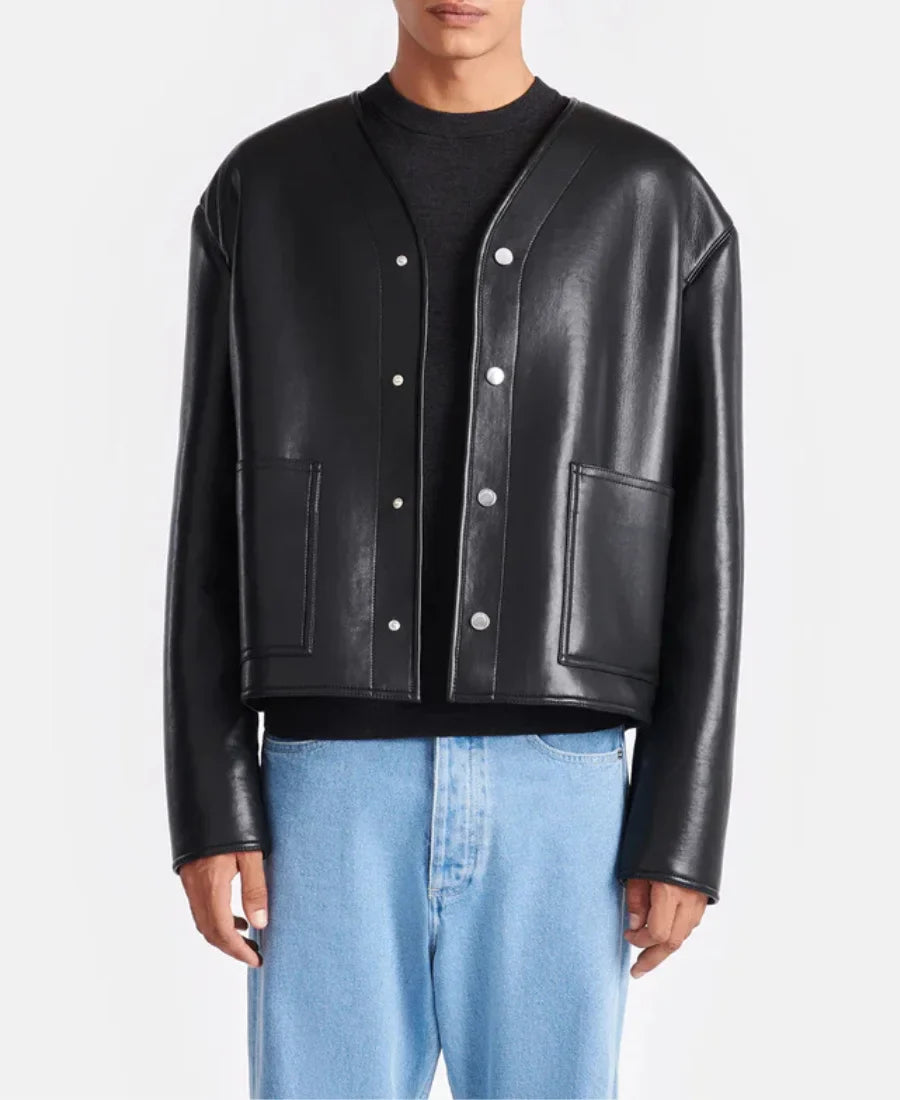 Super-Bowl-LVIII-Justin-Bieber-Black-Leather-Jacket