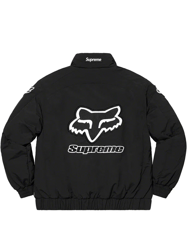 Supreme-Fox-Racing-Puffy-Black-Jacket-Back