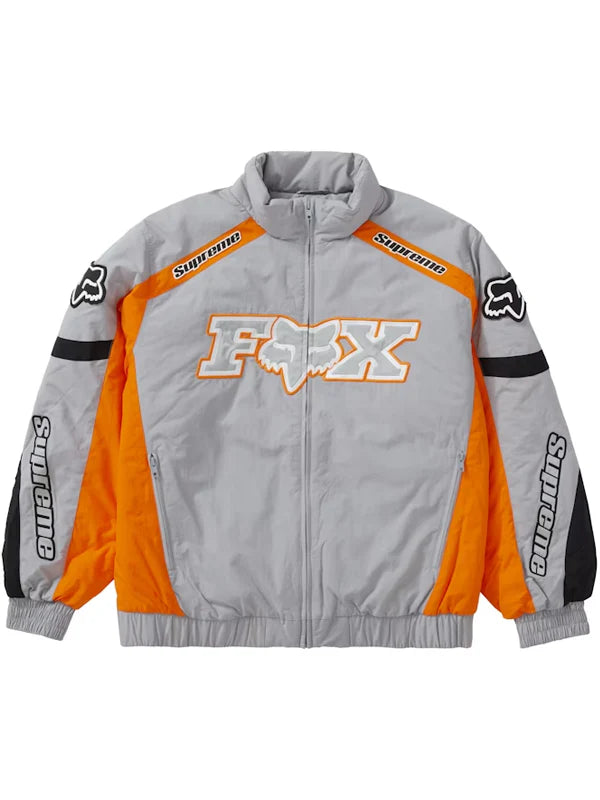 Supreme-Fox-Racing-Puffy-Jacket-Grey