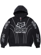 Supreme-Fox-Racing-Zip-Up-Hooded-Sweatshirt-Black