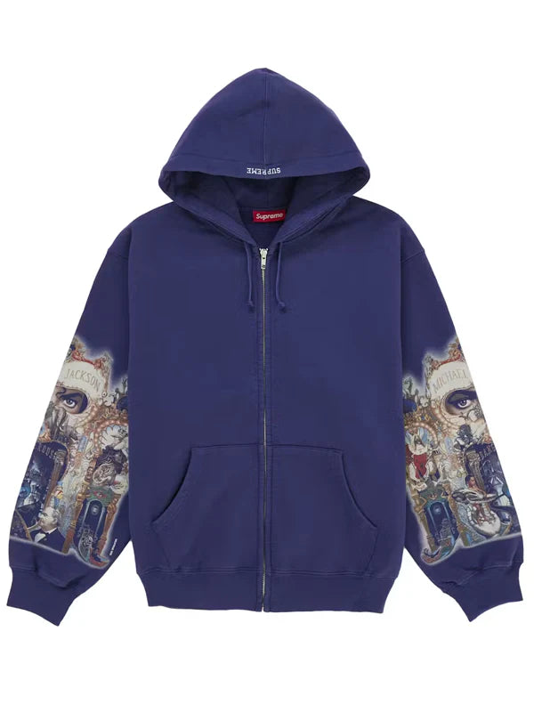 Supreme-Michael-Jackson-Dangerous-Zip-Up-Hooded-Sweatshirt-Washed-Navy