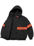 Supreme-Reflective-Stripe-Hooded-Work-Jacket-Black