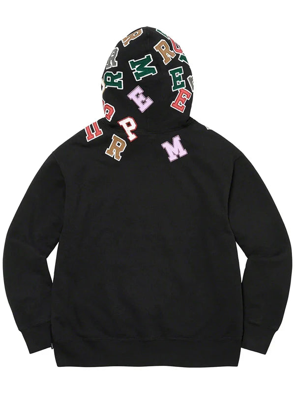 Supreme-Scattered-Applique-Black-Hoodie