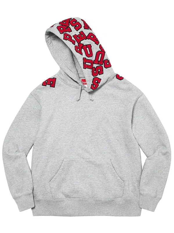 Supreme-Scattered-Applique-Hoodie-Grey