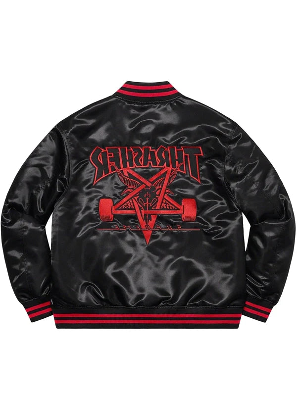 Supreme-Thrasher-Black-Bomber-Jacket-Back