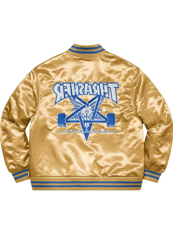 Supreme-Thrasher-Gold-Bomber-Jacket-Back