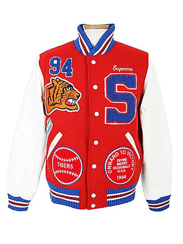 Supreme-Tiger-Red-Varsity-Jacket