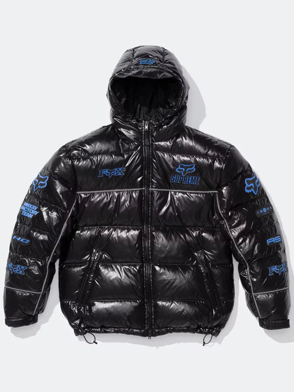 Supreme-X-Fox-Racing-Shiny-Down-Black-Puffer-Jacket