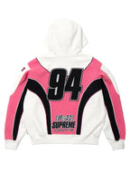 Supreme-X-Fox-Racing-ZIP-Up-Hooded-Sweatshirt-White-Pink