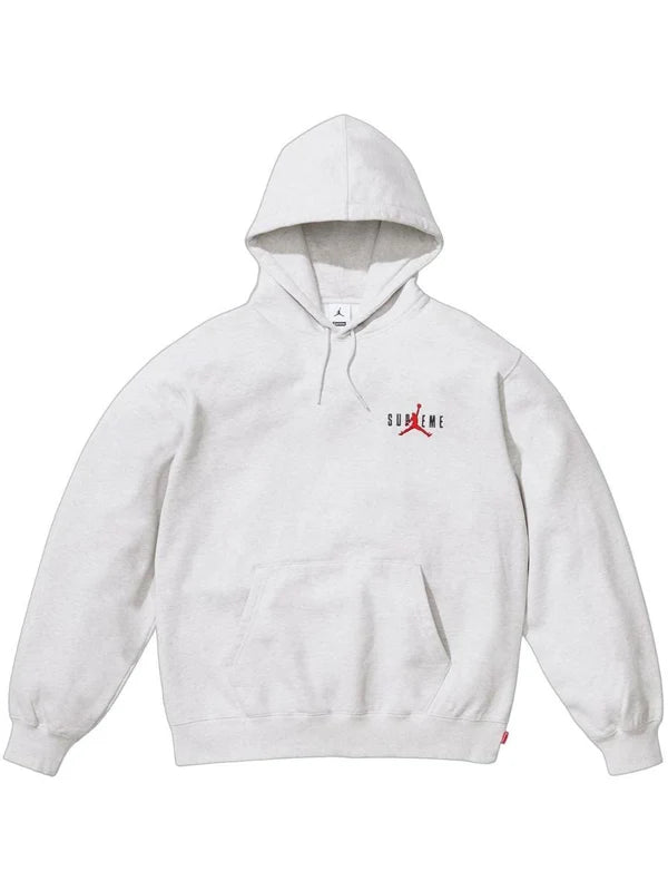 Supreme-X-Jordan-Grey-Hoodie