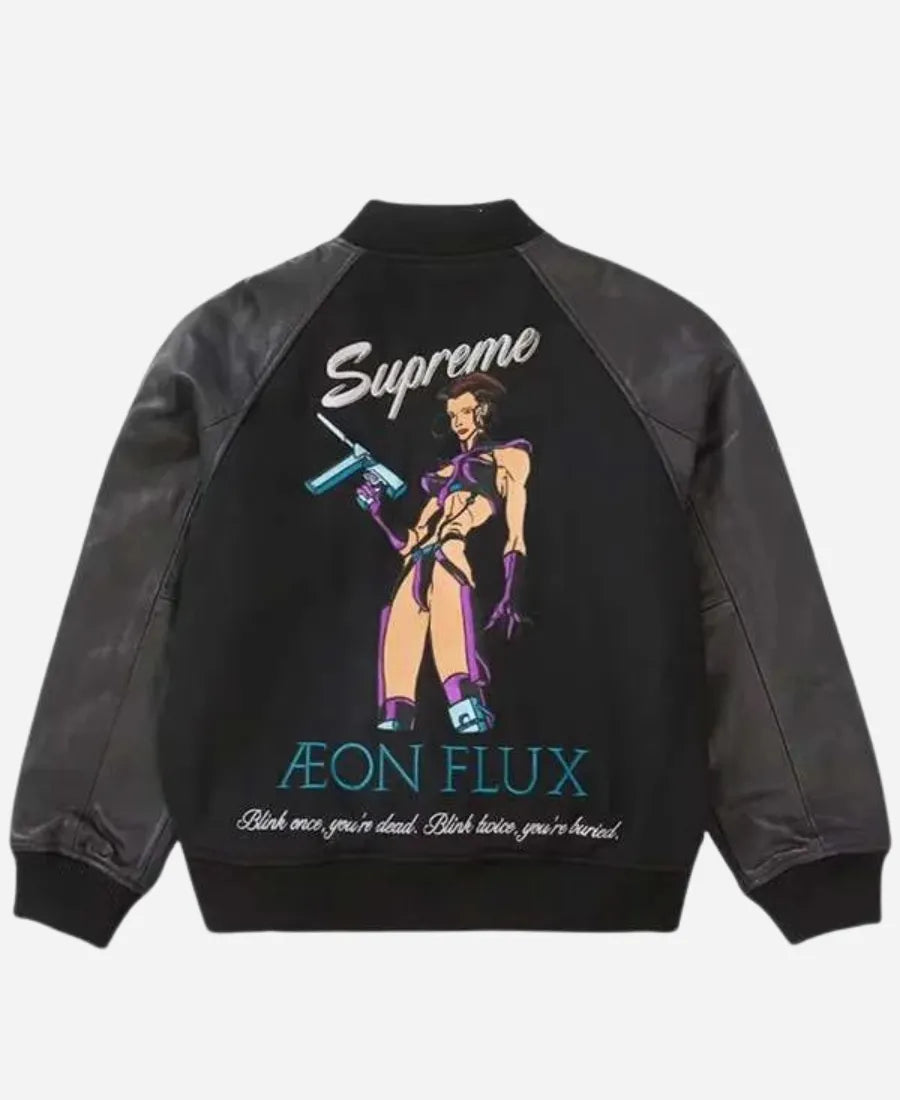 Supreme x Aeon Flux Varsity Jacket